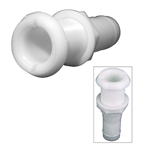 Perko 3/4' Thru-Hull Fitting f/Hose - Plastic Narrow Flange