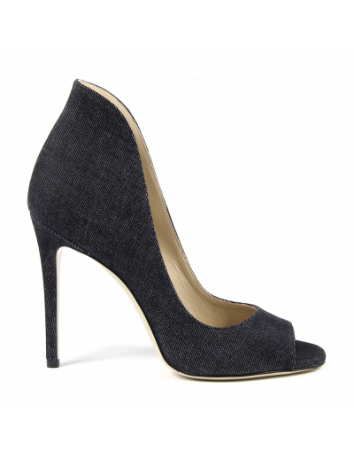 V 1969 Italia Womens Pump Open Toe Black STELLA