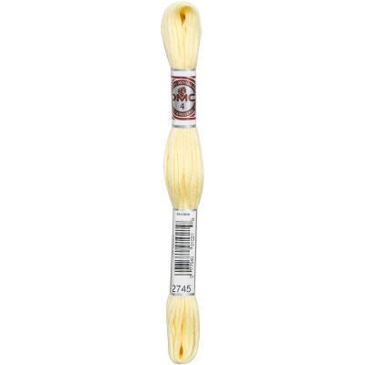 DMC 5-Strand Embroidery Soft Matte Cotton Thread 10.9yd-Light Pale Yellow - Case Pack of 12