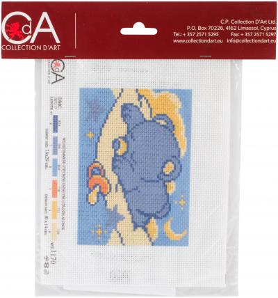 Collection DArt Stamped Cross Stitch Kit 16X20cm-Little Sleepyhead