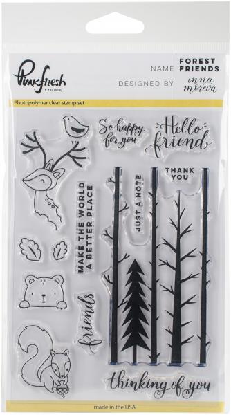 Pinkfresh Studio Clear Stamp Set 4'X6'-Forest Friends