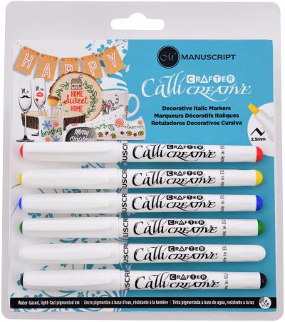 Manuscript Crafter CalliCreative Multi-Surface Markers 6/Pkg-Assorted