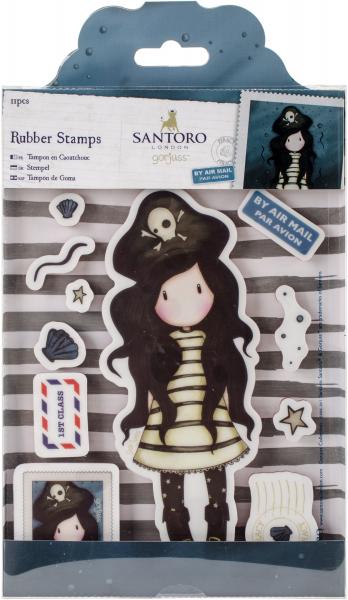 Santoros Gorjuss Rubber Stamp-Piracy