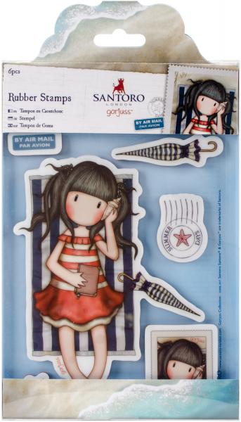 Santoros Gorjuss Rubber Stamp-Summer Days