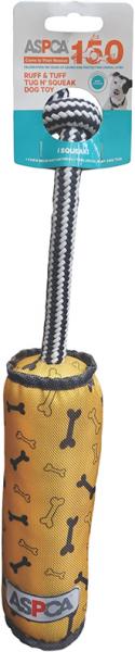 ASPCA Ruff & Tuff Tug N Squeak Dog Toy-Yellow