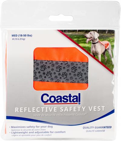 Coastal Reflective Safety Vest-Neon Orange-Medium