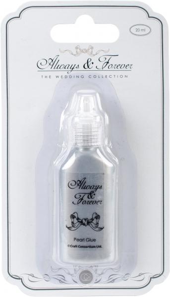 Craft Consortium Always & Forever Pearl Glue 20ml Bottle-Silver Metallic