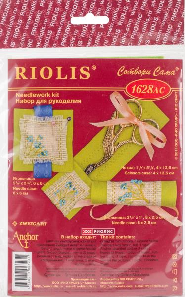 RIOLIS Needlework Kit-Travel Kit-Forget Me Not (14 Count)