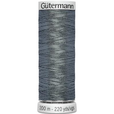 Gutermann Dekor Metallic Thread 200m-Gray