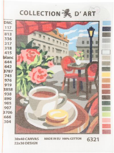 Collection DArt Needlepoint Printed Tapestry Canvas 30X40cm-Cafe