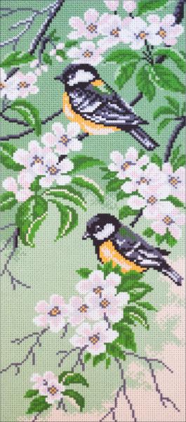 Collection DArt Stamped Cross Stitch Kit 47x24cm-Titmouse Birds