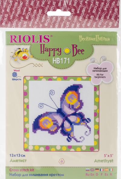 RIOLIS Counted Cross Stitch Kit 5'X5'-Amethyst Butterfly (10 Count)