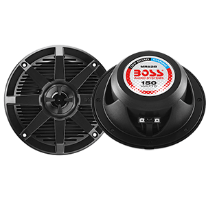Boss Audio MR52B 5.25' 2-Way 150W Marine Full Range Speaker - Black - Pair