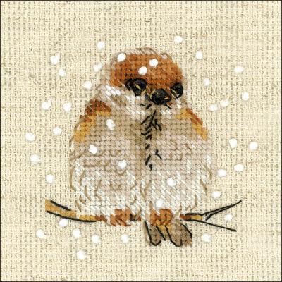RIOLIS Counted Cross Stitch Kit 4'X4'-Sparrow (14 Count)