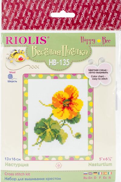 RIOLIS Counted Cross Stitch Kit 5'X6.25'-Nasturtium (10 Count)