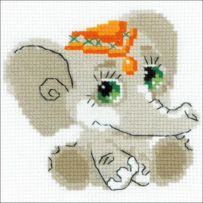 RIOLIS Counted Cross Stitch Kit 6'X6'-Baby Elephant (10 Count)
