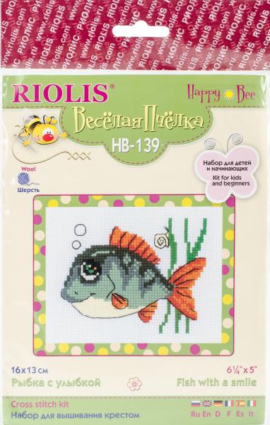 RIOLIS Counted Cross Stitch Kit 6.25'X5'-Smiling Fish (10 Count)
