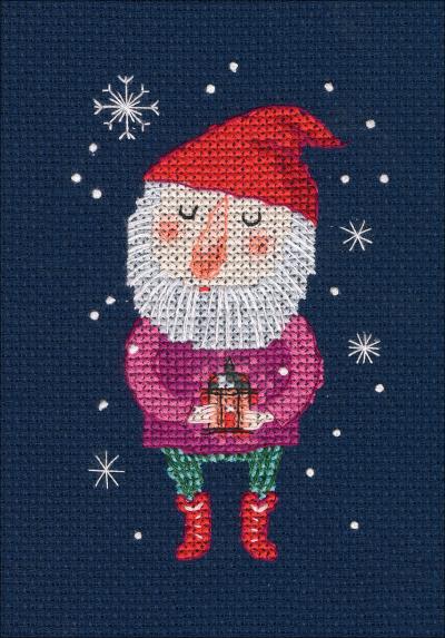 RTO Counted Cross Stitch Kit 2.75'X4.5'-Fairy Little Gnome (14 Count)
