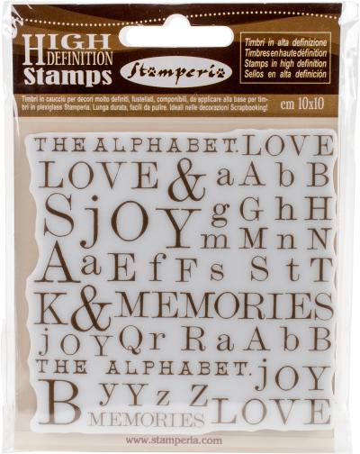 Stamperia Cling Stamp 4'X4'-Words