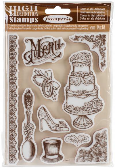 Stamperia Cling Stamp 5.5'X7'-Wedding