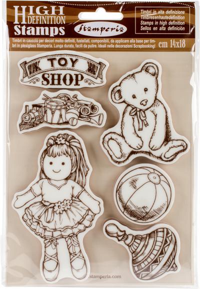Stamperia Cling Stamp 5.5'X7'-Toy Shop