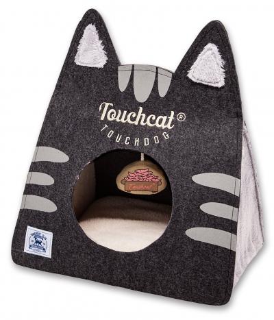 Touchcat Kitty Ears Travel On-The-Go Collapsible Folding Cat Pet Bed House With Toy