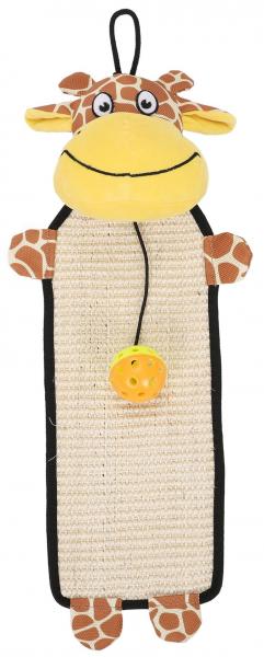 Pet Life Scrape-Away Eco-Natural Sisal And Jute Hanging Carpet Cat Scratcher With Toy