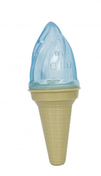 Pet Life Ice Cream Cone Cooling Lick And Gnaw Water Fillable And Freezable Rubberized Dog Chew And Teether Toy