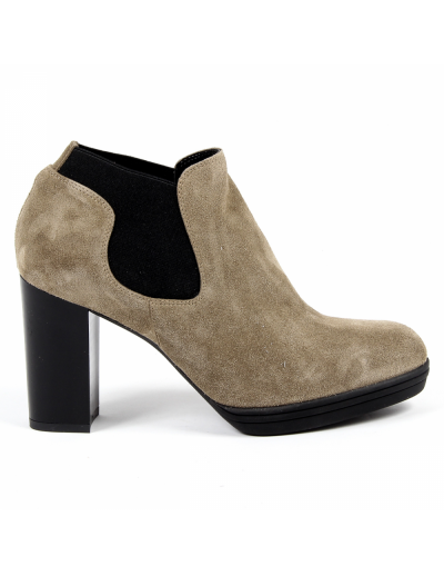 V 1969 Italia Womens Heeled Ankle Boot Beige GRACY