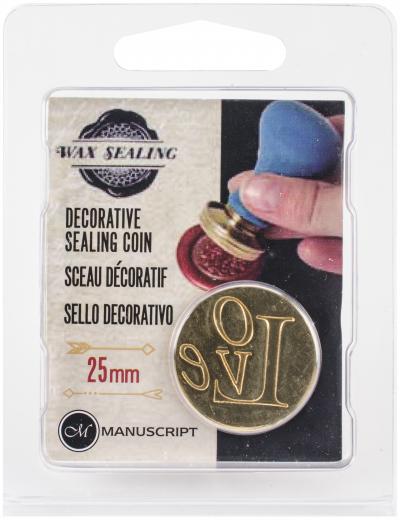 Large Decorative Sealing Coin .98'-Love