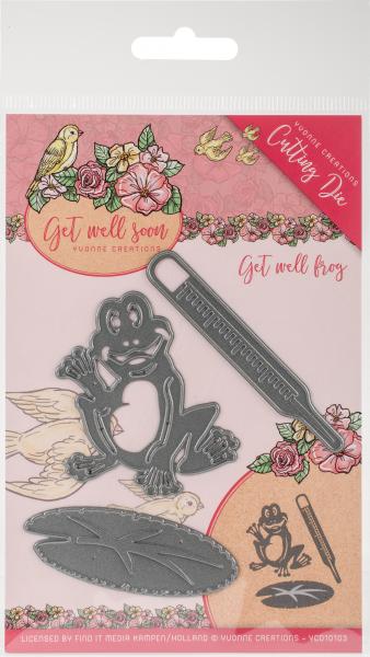 Find It Trading Yvonne Creations Get Well Soon Die-Get Well Frog