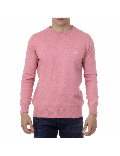 Ufford & Suffolk Polo Club Mens Sweater Long Sleeves Round Neck PULLRUS100 PINK