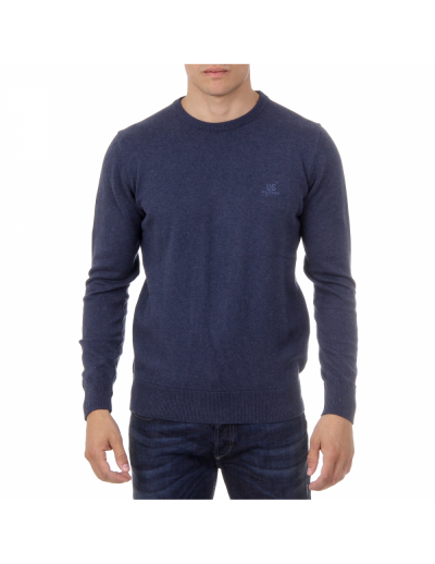Ufford & Suffolk Polo Club Mens Sweater Long Sleeves Round Neck PULLRUS100 DARK BLUE