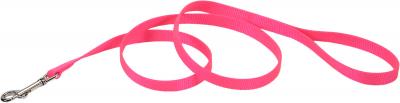 5/8' Single-Ply Nylon 4 Training Dog Leash-Neon Pink