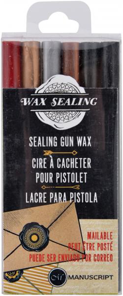 Sealing Gun Wax Sticks 6/Pkg-Assorted Colors