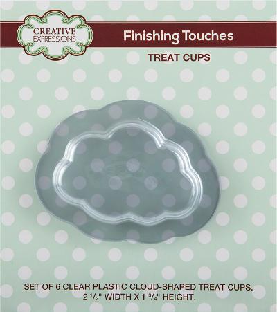 Creative Expressions Cloud Treat Cups 6/Pkg-Clear 2.5' Wide X 1.75' Height