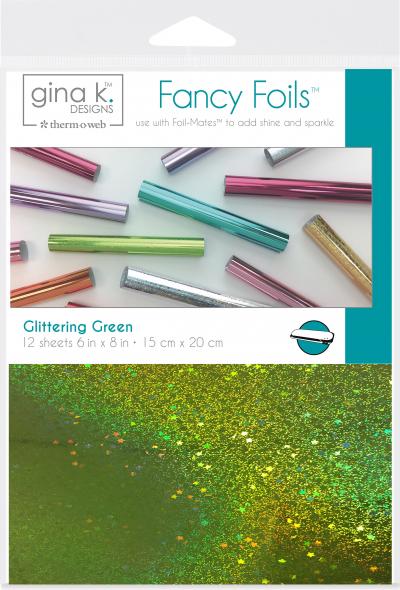 Gina K Designs Fancy Foil 6'X8' 12/Pkg-Glittering Green