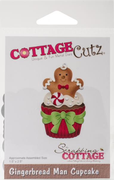 CottageCutz Dies-Gingerbread Man Cupcake