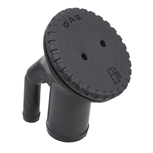 Perko 0542 Vented Fill f/1-1/2' Hose - Angled Neck - Gas - Black
