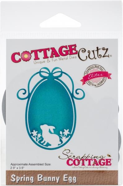 CottageCutz Elites Die-Spring Bunny Egg 2.9'X3.5'