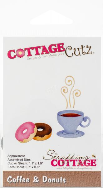 CottageCutz Die-Coffee & Donuts .06' To 1.9'