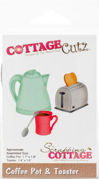 CottageCutz Die-Coffee Pot & Toaster, 1.4' To 1.9'