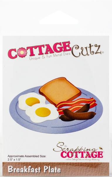 CottageCutz Die-Breakfast Plate, 2.5'X1.5'