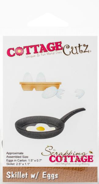 CottageCutz Die-Skillet W/Eggs, .07' To 2.5'