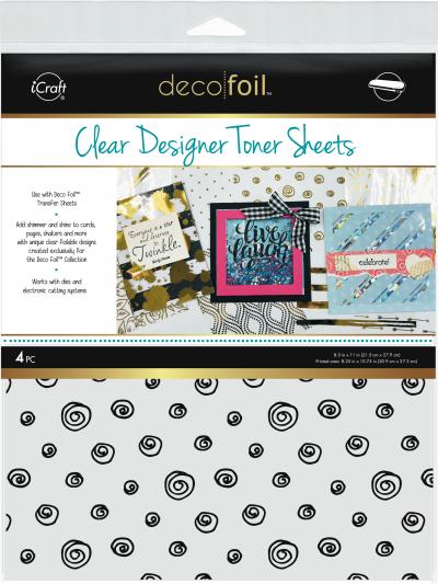 Deco Foil Clear Toner Sheets 8.5'X11' 4/Pkg-Doodles