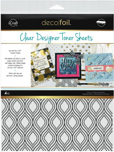 Deco Foil Clear Toner Sheets 8.5'X11' 4/Pkg-Groovy