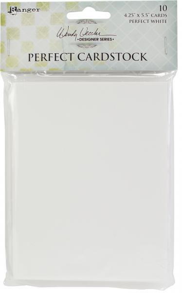 Wendy Vecchi Perfect Cardstock 4.25'X5.5' 10/Pkg-White Cards