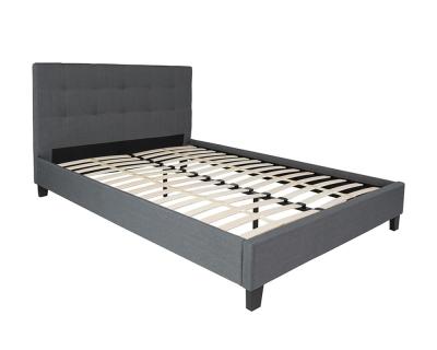 Flash Furniture Chelsea Queen Size Upholstered Platform Bed in Dark Gray Fabric