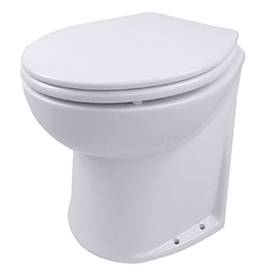 Jabsco Deluxe Flush 14' Slant Back 24V Electric Toilet w/Intake Pump