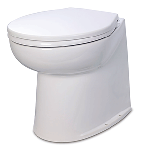 Jabsco Deluxe Flush 14' Straight Back 12V Electric Toilet w/Intake Pump